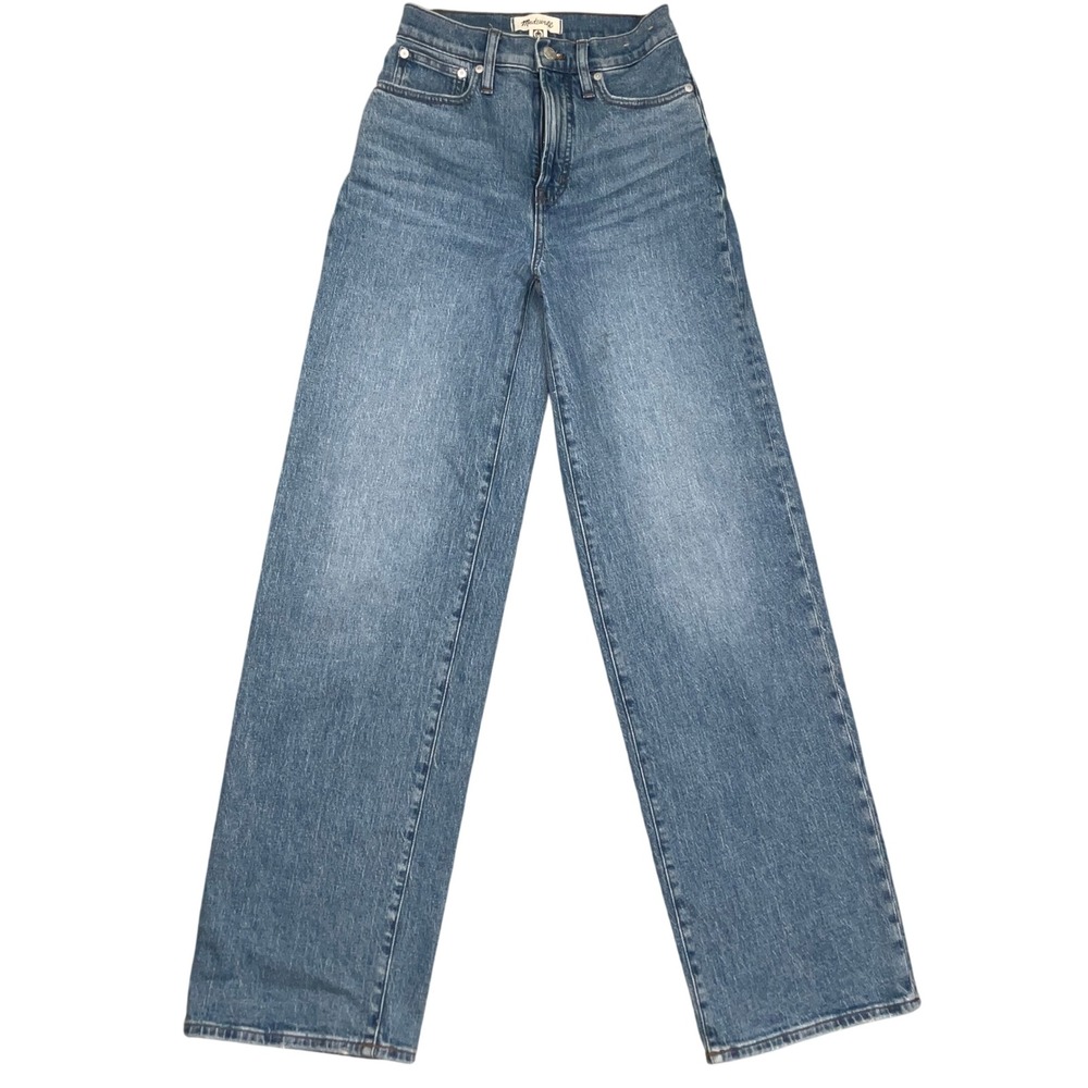 Madewell Perfect Vintage Jeans Womens 24T Blue Wide-Leg High Rise Minimalist